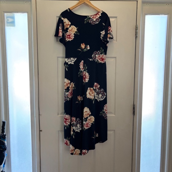 Fortune + Ivy Irene Faux Wrap Brushed Knit Maxi Dress.  Size IX - Picture 2 of 6